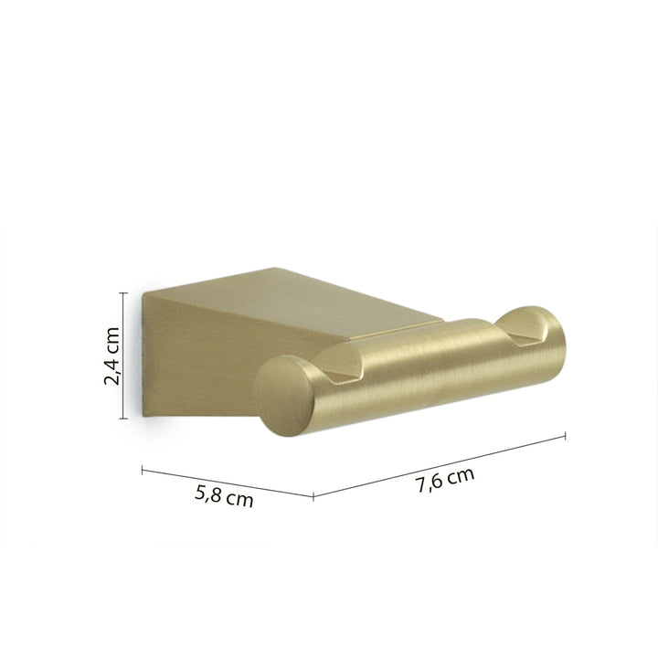 Tonale dobbelt knage - Børstet messing
