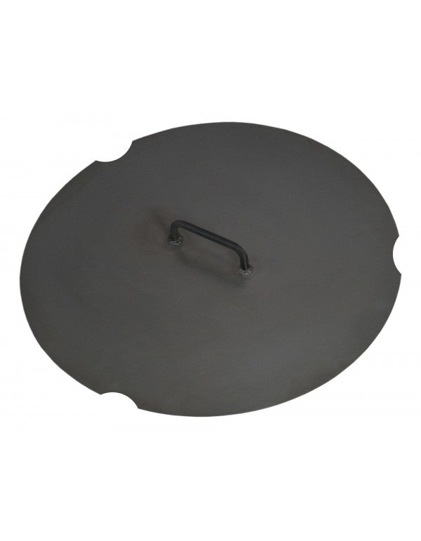 Runt lock med kant för eldfat - Svart