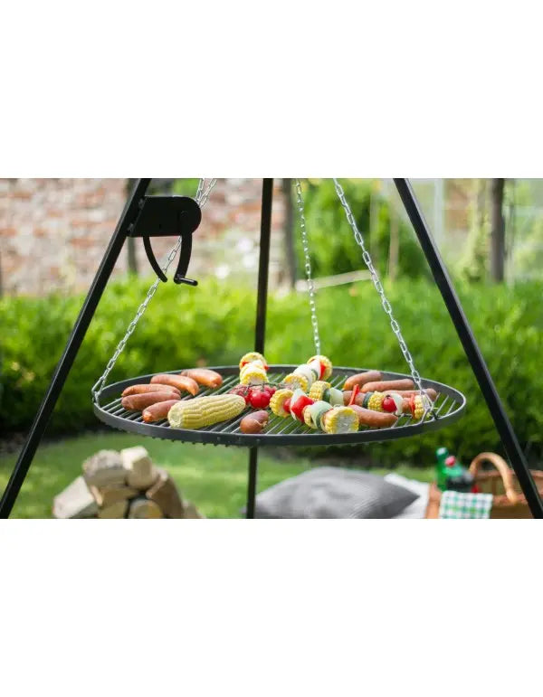 Eldställ / Eldset 180 cm med grillgaller + Lyft