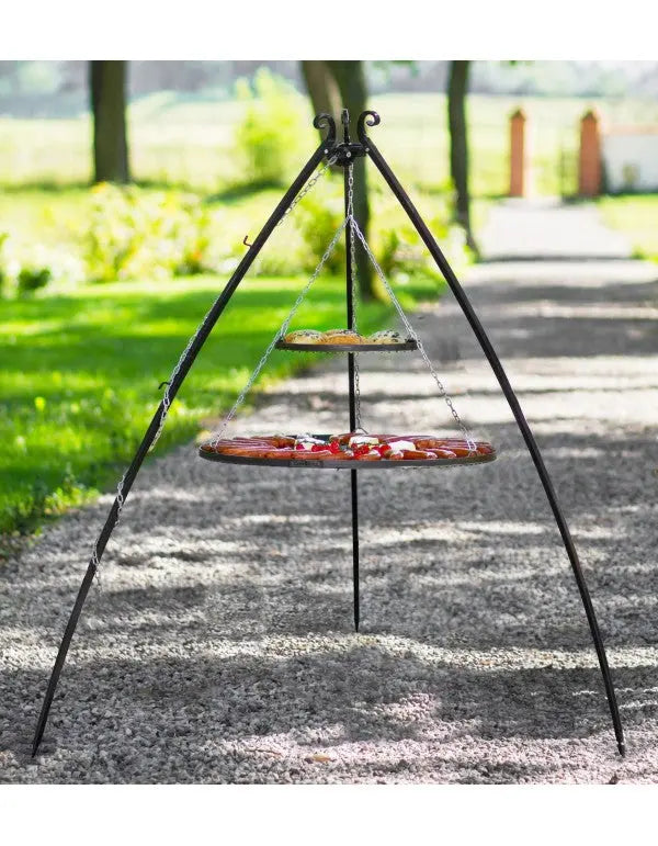 Eldställ / Eldset 200 cm med grillgaller + litet galler