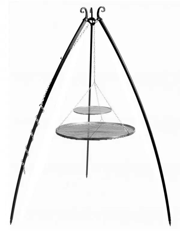 Eldställ / Eldset 200 cm med grillgaller + litet galler