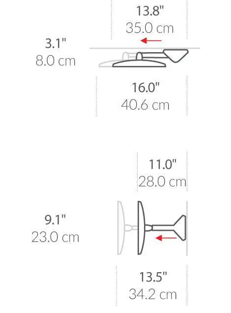 Sminkspegel för vägg med förstoring