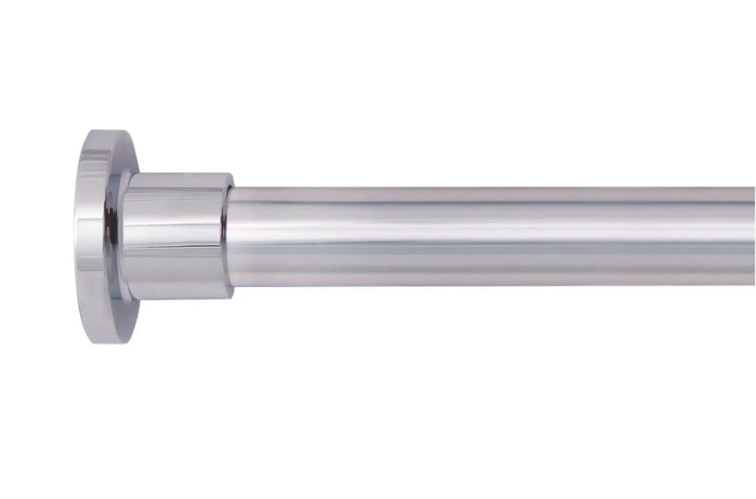 Rund badeforhængsstang i krom