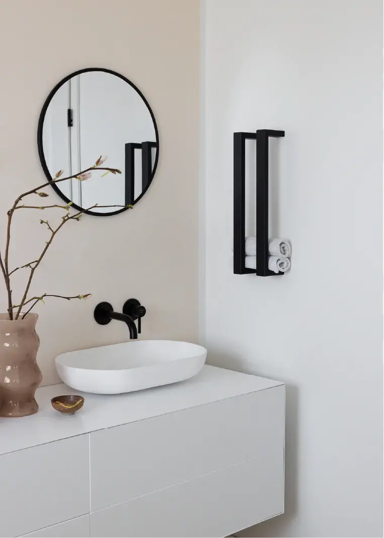 Nali handdukshållare 2 st. - Svart