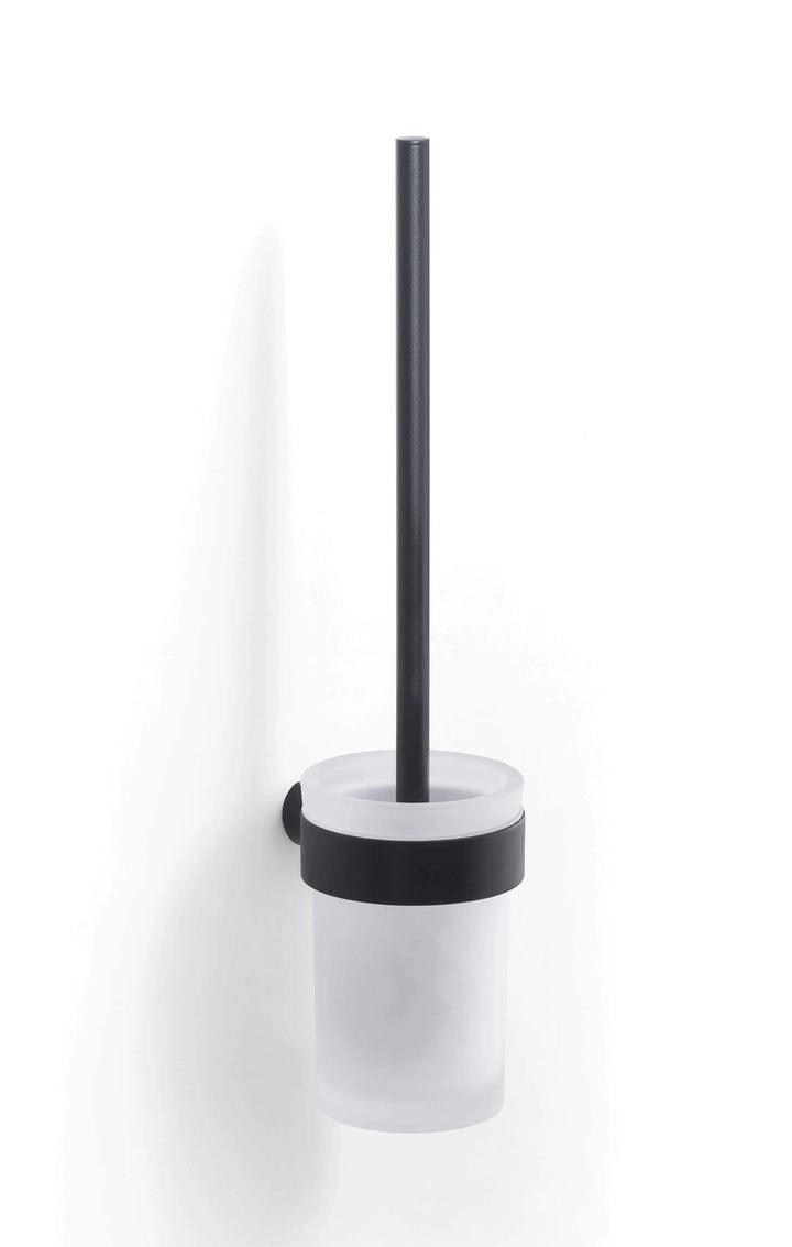 Sort toiletbørste til væg