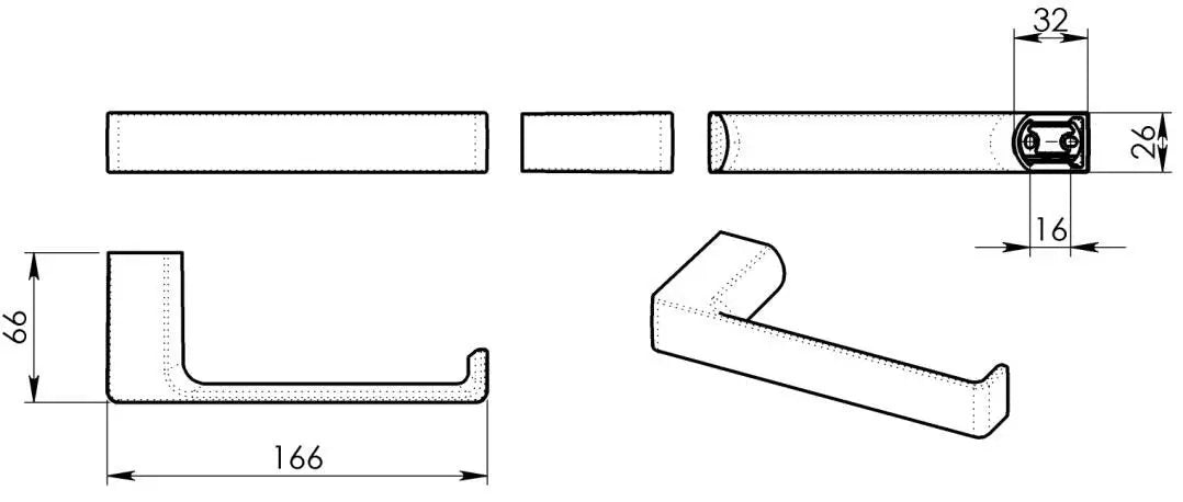 PIREN toalettpappershållare - Svart