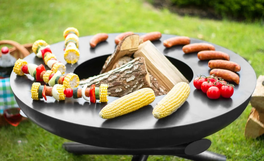 Rund grillplatta - Svart