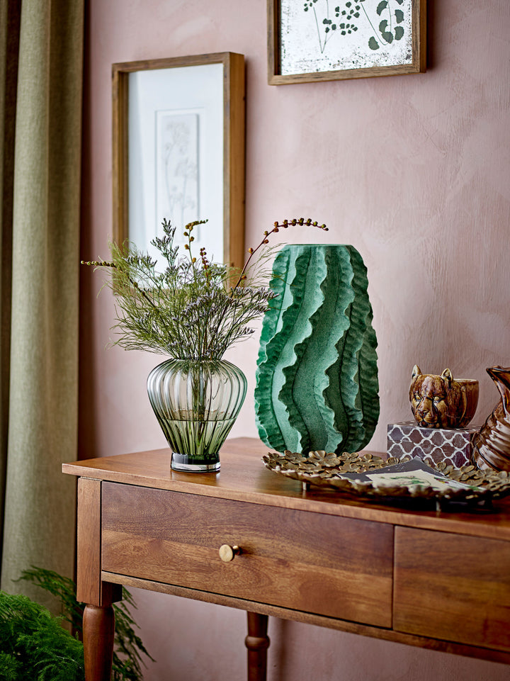 Natika Deko Vase, Grøn, Terrakotta