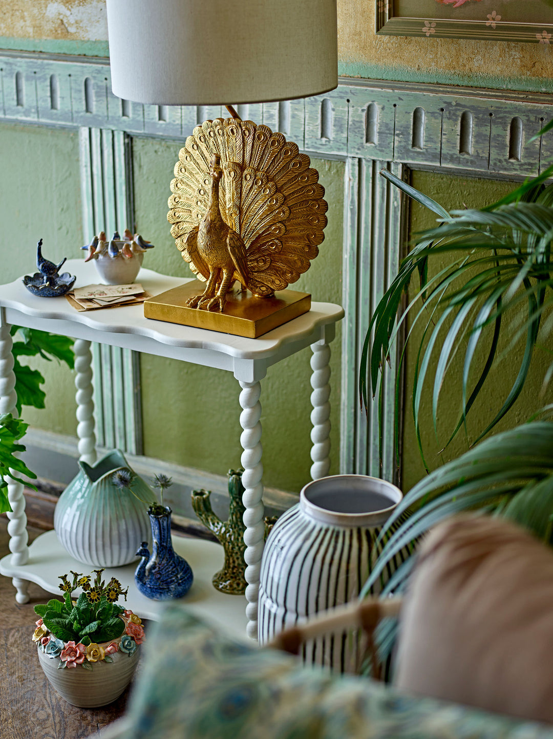 Skylar Vase, Grøn, Stentøj