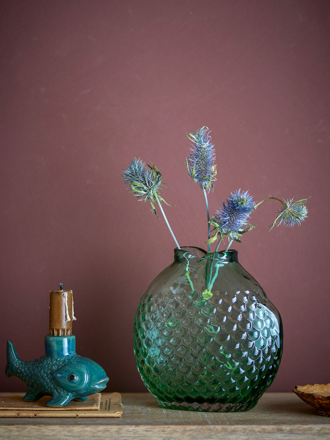 Bree Vase, Grøn, Glas