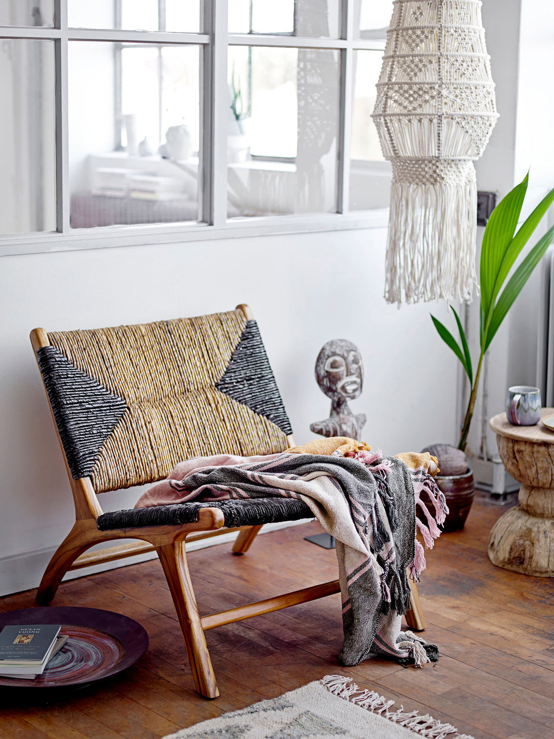 Grant Loungestol, Sort, Teak