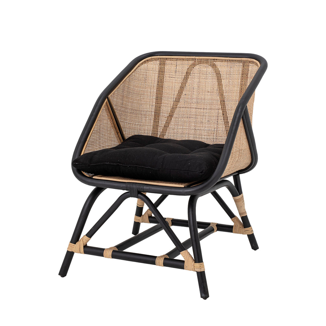 Loue Loungestol, Sort, Rattan