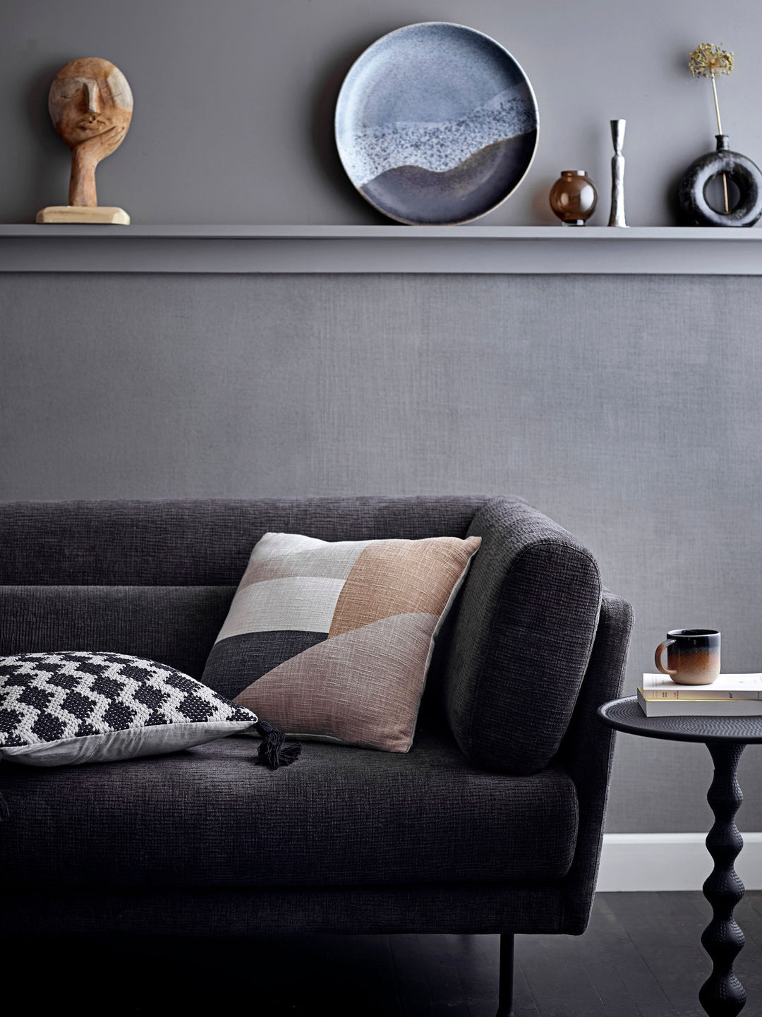 Anka Sidebord, Sort, Aluminium