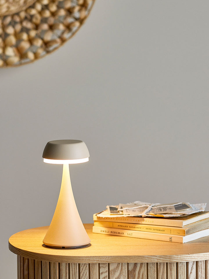 Pepple Portable Lampe, Genopladelig, Natur, Aluminium