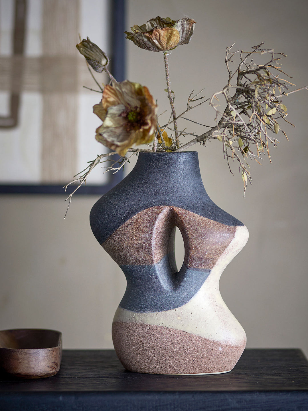 Vica Vase, Brun, Stentøj