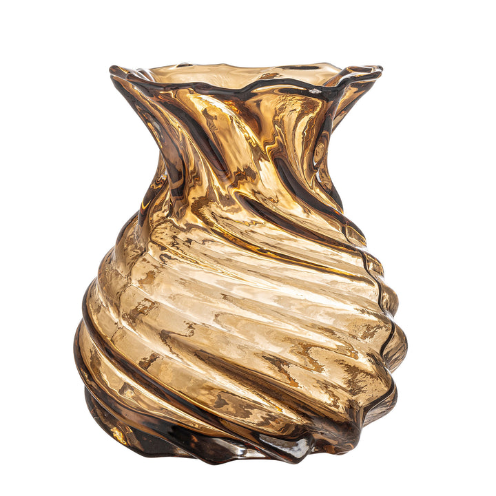 Rylo Vase, Brun, Glas