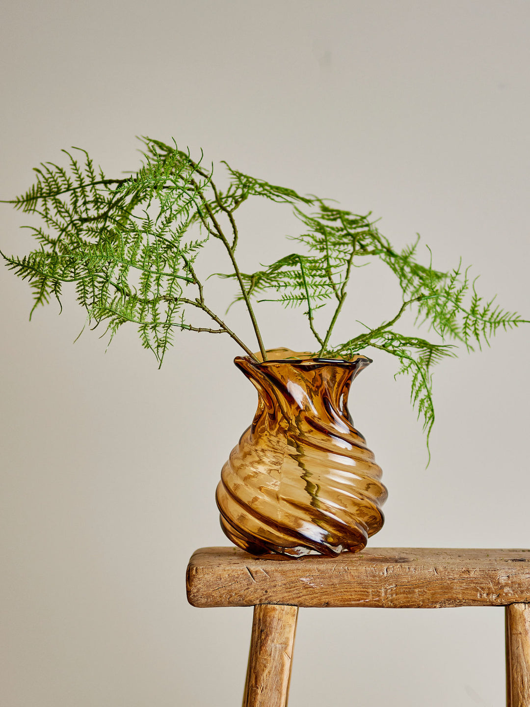 Rylo Vase, Brun, Glas