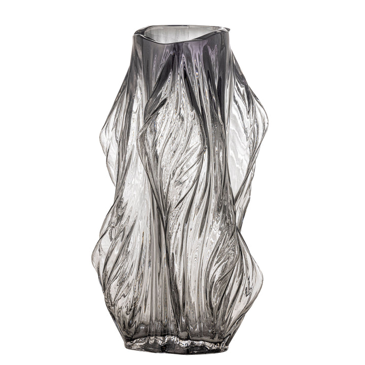 Tulla Vase, Grå, Glas