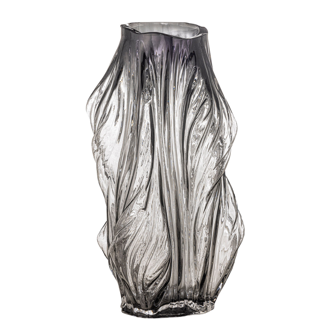 Tulla Vase, Grå, Glas