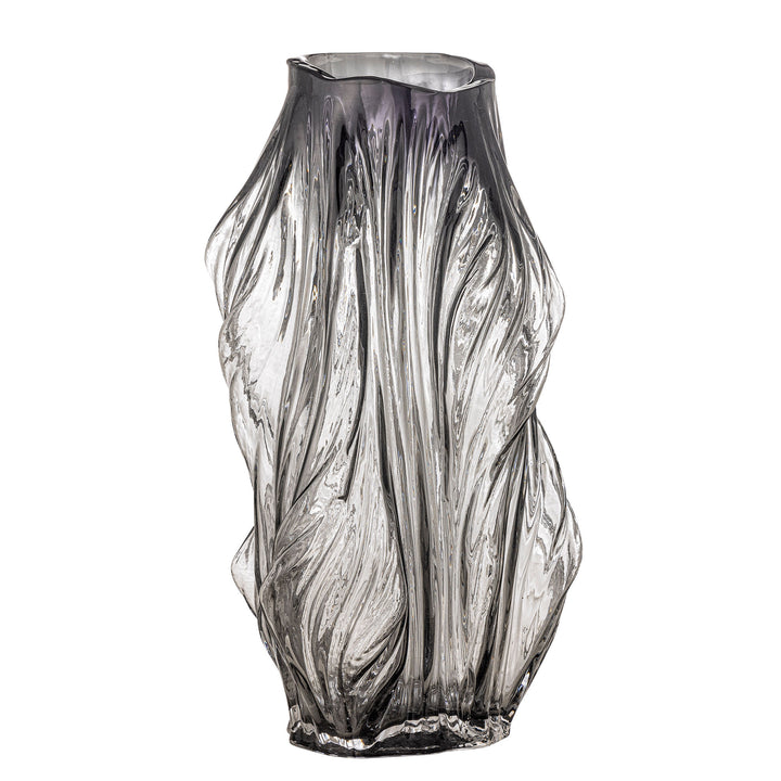 Tulla Vase, Grå, Glas