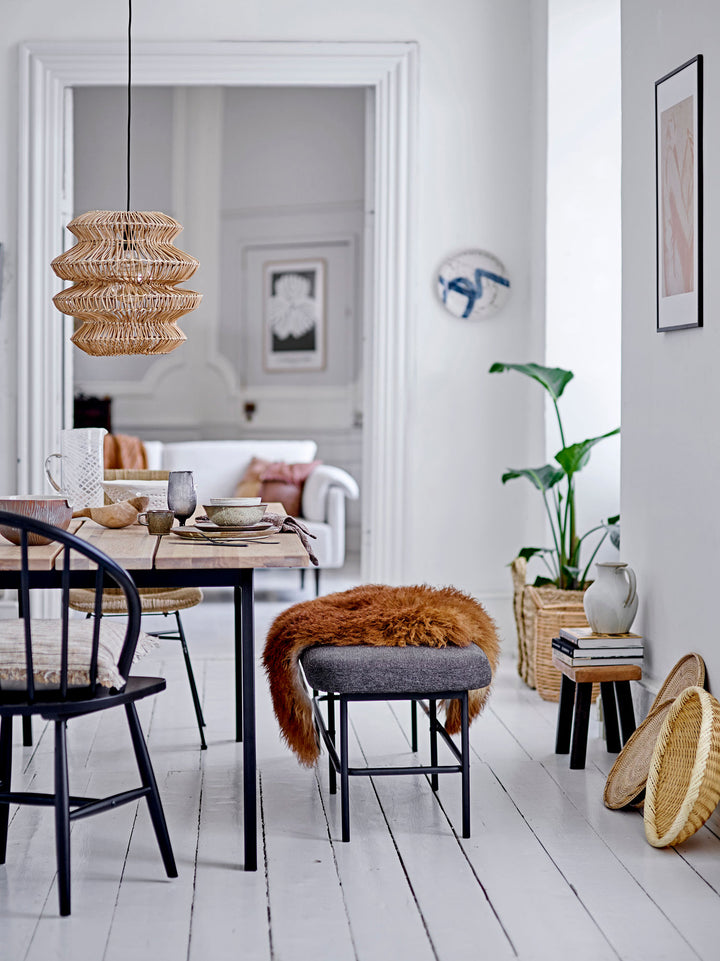 Farell Bænk, Grå, Polyester