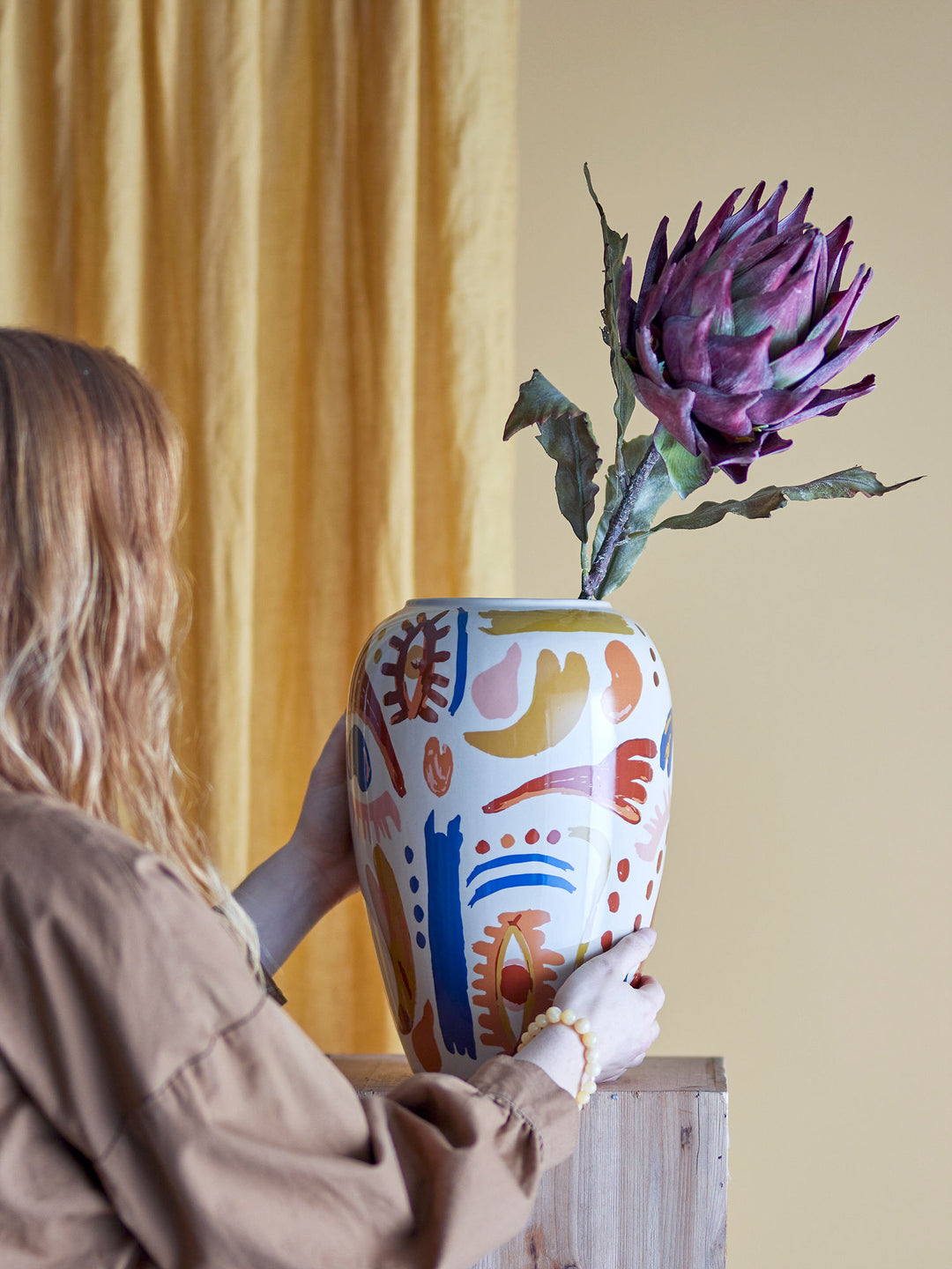 Horus Vase, Multifarvet, Stentøj