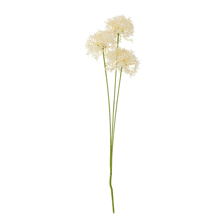 Allium Stilk, Hvid – Naturtro kunstblomst med elegant udtryk