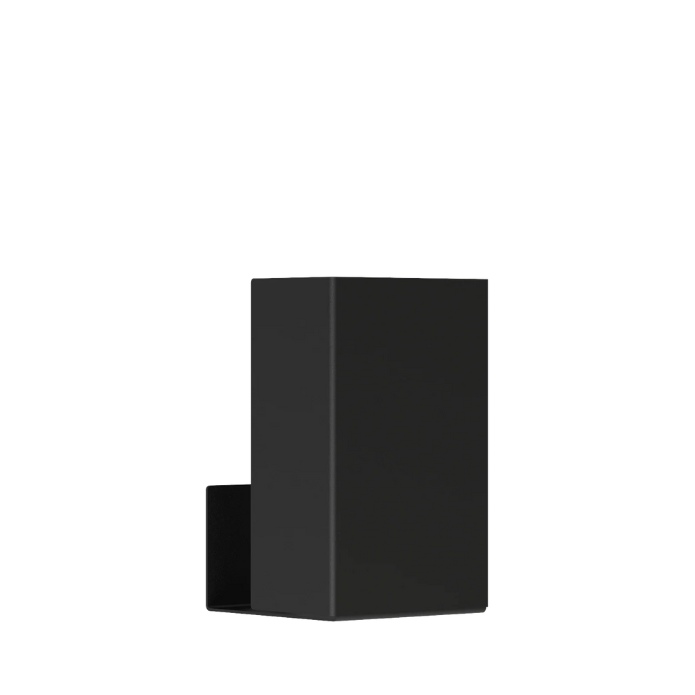 sort væghængt toiletrulleholder