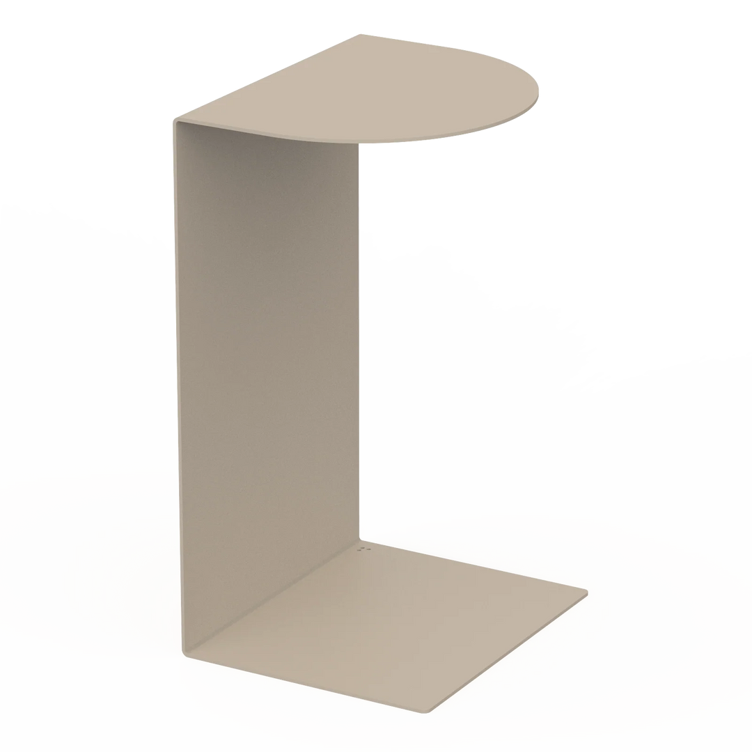 BERLIN bord i sandfarve – elegant og pladsbesparende designmøbel i metal