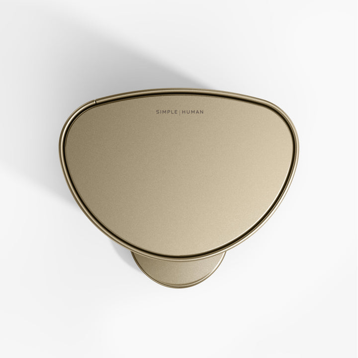 Mål og dimensioner for simplehuman 6l smal pedalspand - matguld