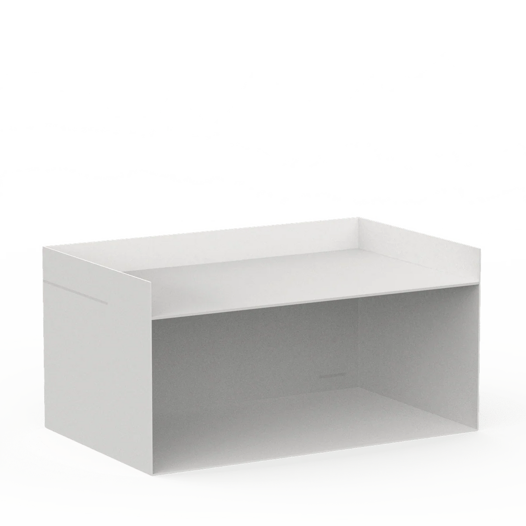 OSLO bord brugt som sidebord – stilrent aluminiumsmøbel med arkitektonisk udtryk