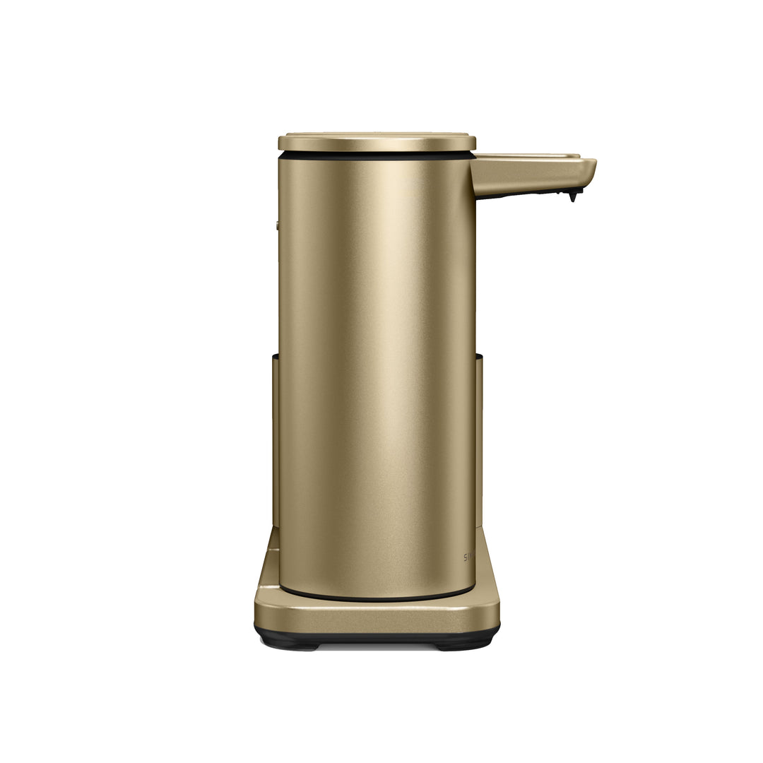 414ml dobbelt genopladelig sensorpumpe med holder - sideprofil - simplehuman