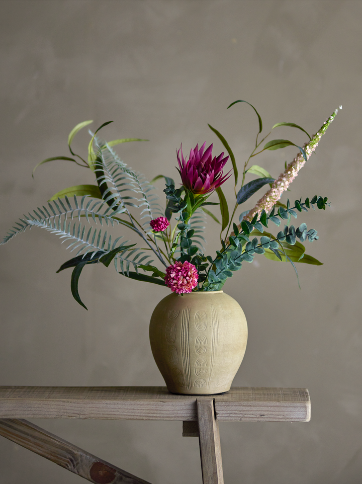 Crown Buket, Rød, Kunstige Blomster