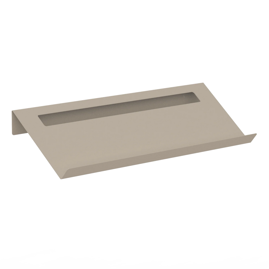 TORINO sandgrå skohylde i pulverlakeret stål 97 cm – vægmonteret skoopbevaring