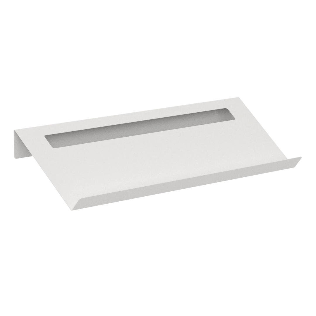 TORINO skohylde i hvid pulverlakeret stål 97 cm – minimalistisk skoopbevaring