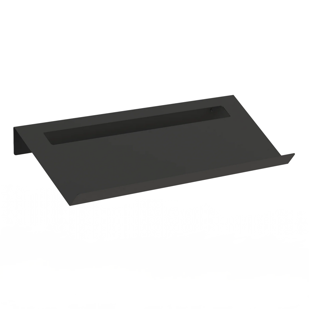 TORINO skohylde i sort pulverlakeret stål 97 cm – moderne skohylde til entré