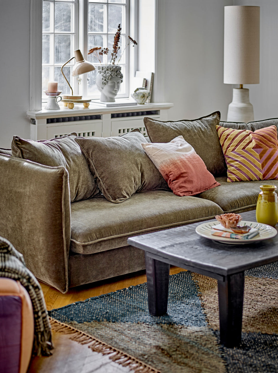 Linetta Gulvlampe, Hvid, Stentøj