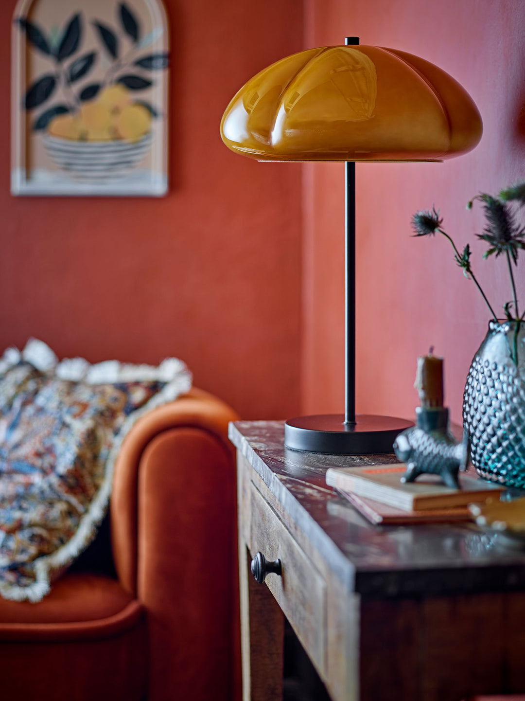 Kinoko Bordlampe, Gul, Metal