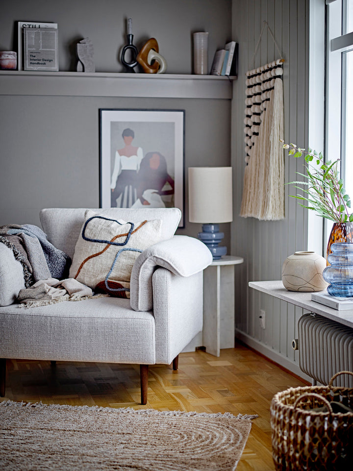 Jasmia Sidebord, Hvid, Marmor