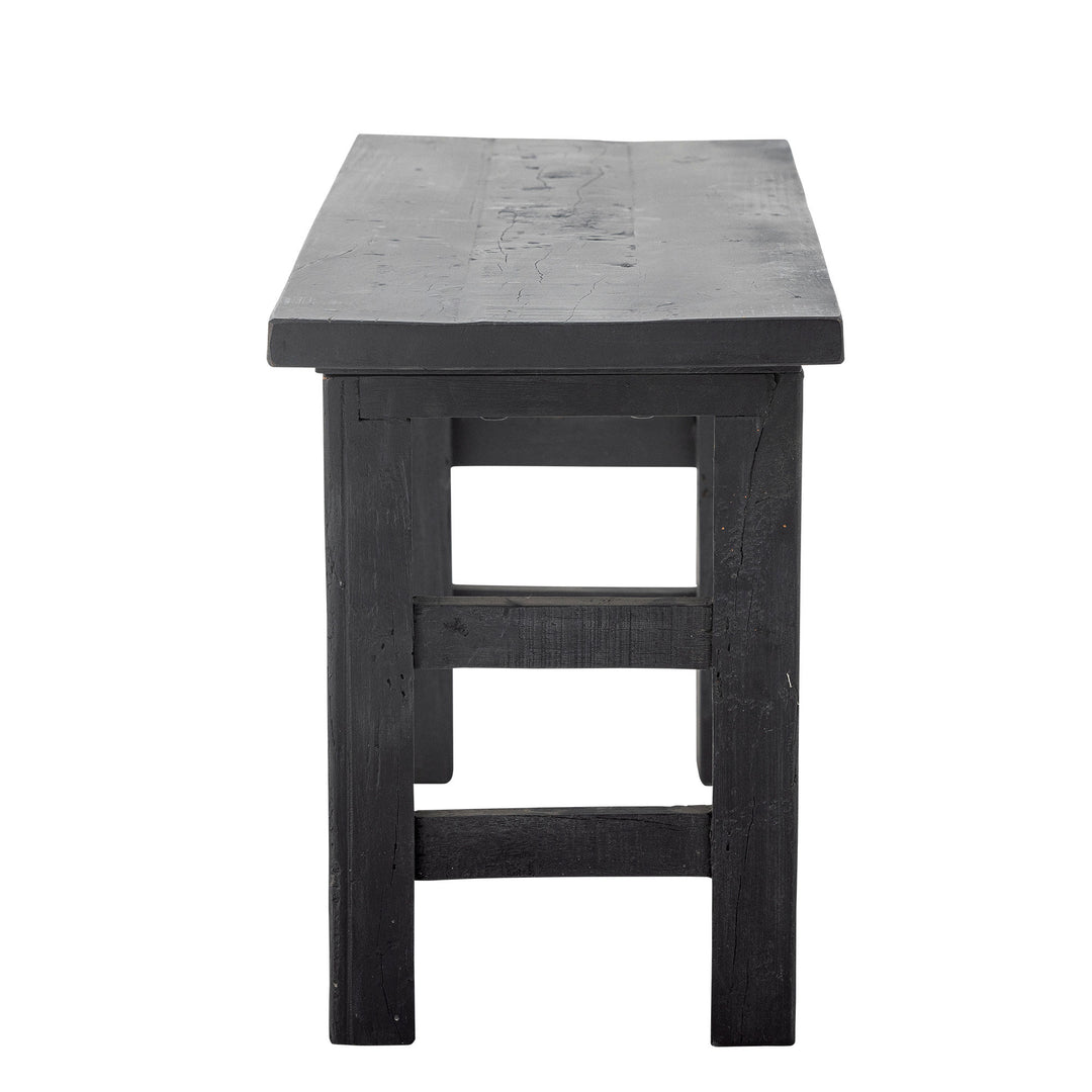 Riber Bænk, Sort, Genanvendt Træ