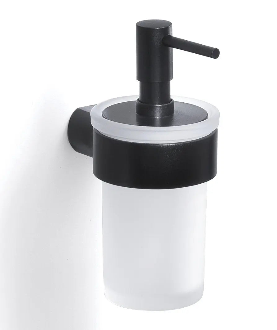 Sort sæbedispenser til væg